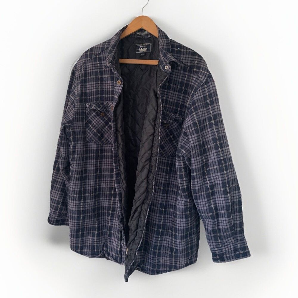 Levi's Levi Strauss Flannel Shacket‎ XL Heavy Shirt Jacket Button Up Plaid Mens